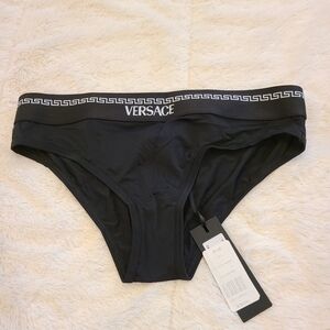 Versace Black and White Logo Brief
